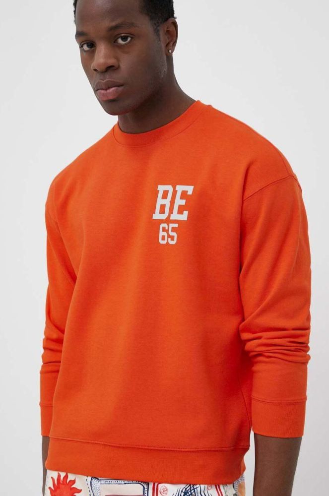 Кофта United Colors of Benetton чоловіча колір помаранчевий з принтом