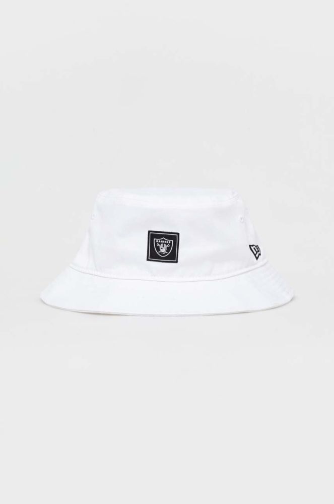 Бавовняний капелюх New Era колір білий з бавовни LAS VEGAS RAIDERS