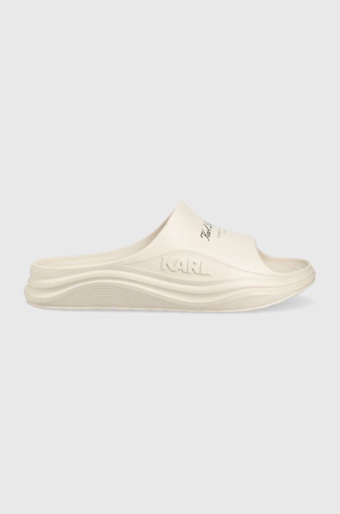 Шльопанці Karl Lagerfeld SKOONA чоловічі колір бежевий KL75007