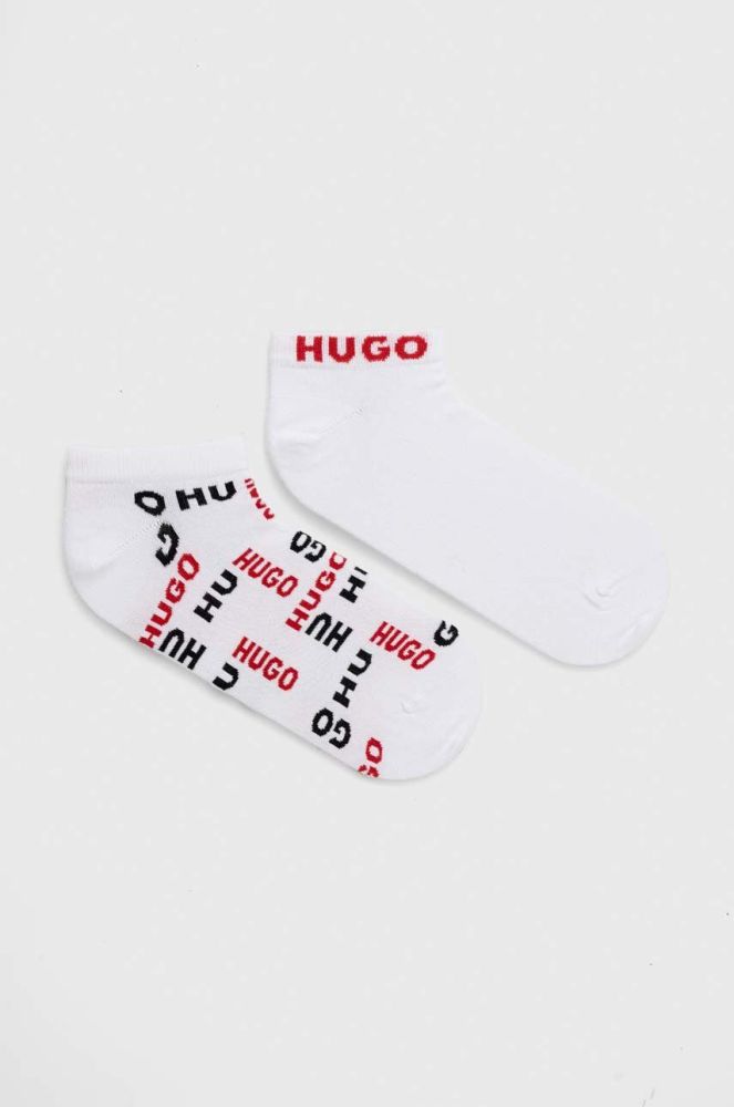 Шкарпетки HUGO 2-pack чоловічі колір білий (3077826)