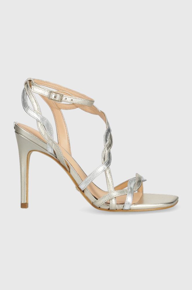 Шкіряні сандалі Guess Syivia колір золотий FL5SYV LEA03 GOLSI
