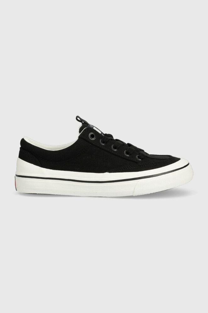Кеди Tommy Jeans WMNS LONG LACE UP V.CANVAS ESS жіночі колір чорний EN0EN02095