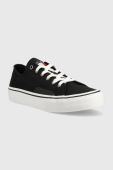 Кеди Tommy Jeans SKATE CANVAS ESS чоловічі колір чорний EM0EM01175