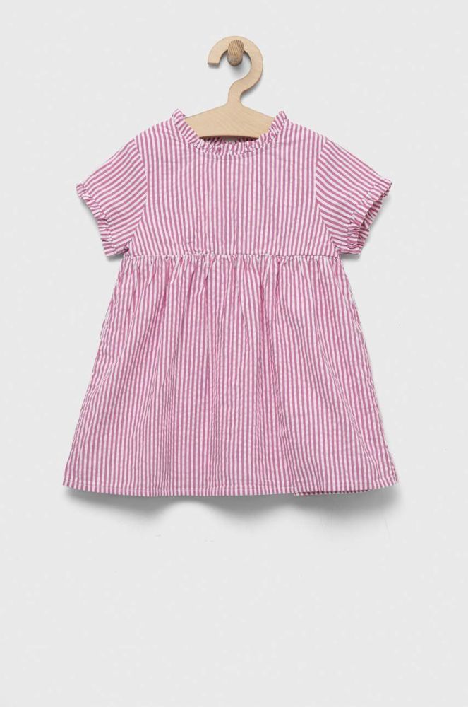 Дитяча бавовняна сукня United Colors of Benetton колір фіолетовий mini розкльошена