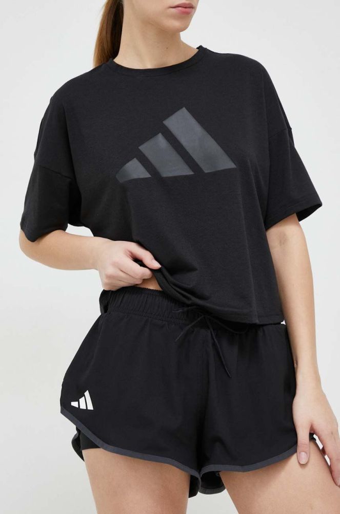 Шорти для тренувань adidas Performance Club колір чорний однотонні середня посадка