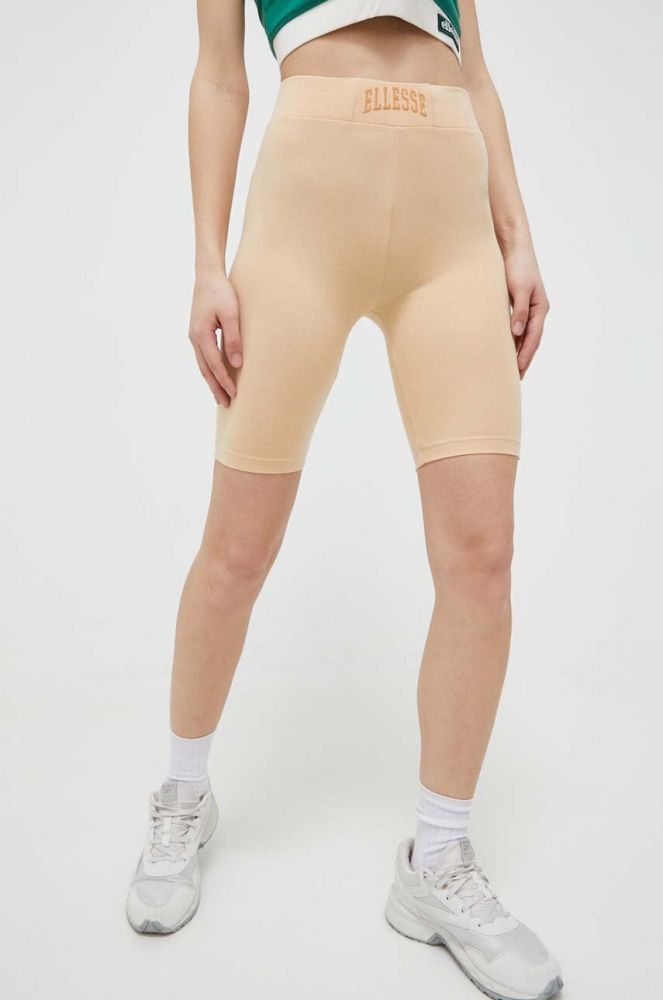 Шорти Ellesse жіночі колір бежевий однотонні середня посадка (3188855)
