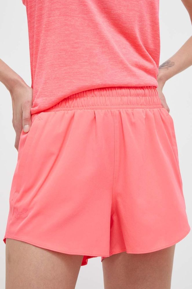 Шорти для тренувань Under Armour Flex колір рожевий однотонні висока посадка