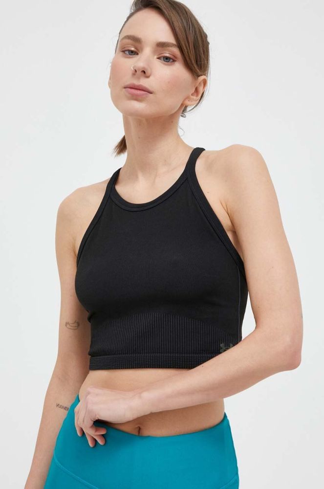Топ для тренувань Under Armour Rush Seamless колір чорний